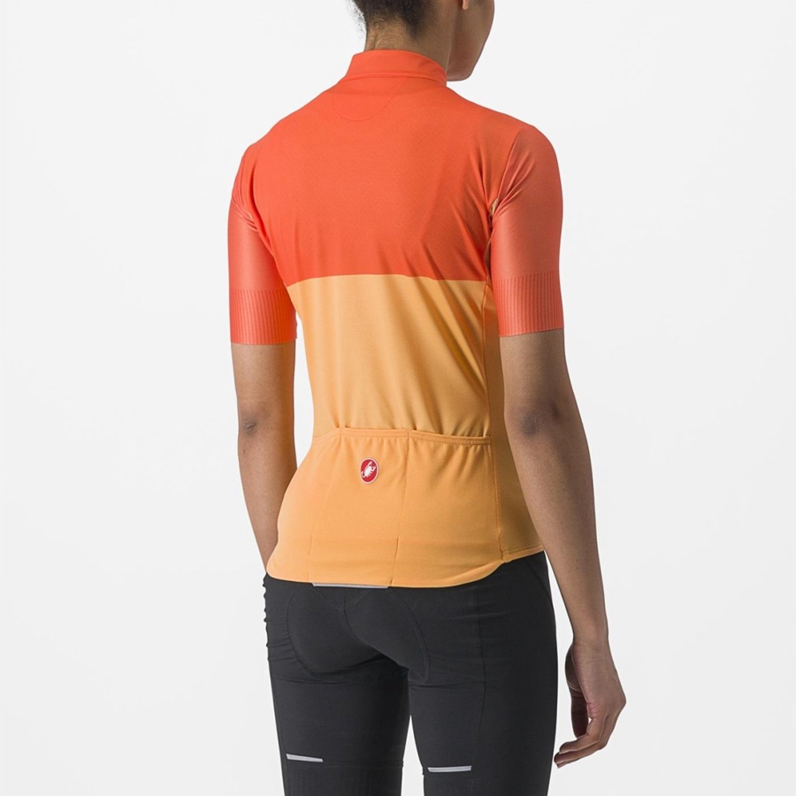 Castelli VELOCISSIMA Trikot Damen Orange Tiefesrot | 16354-ZTRH