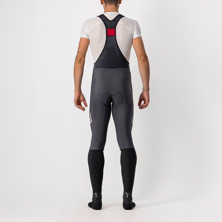 Castelli VELOCISSIMO 5 Strumpfhose Mit Latz Herren Dunkelgrau Silber | 90361-VCWR