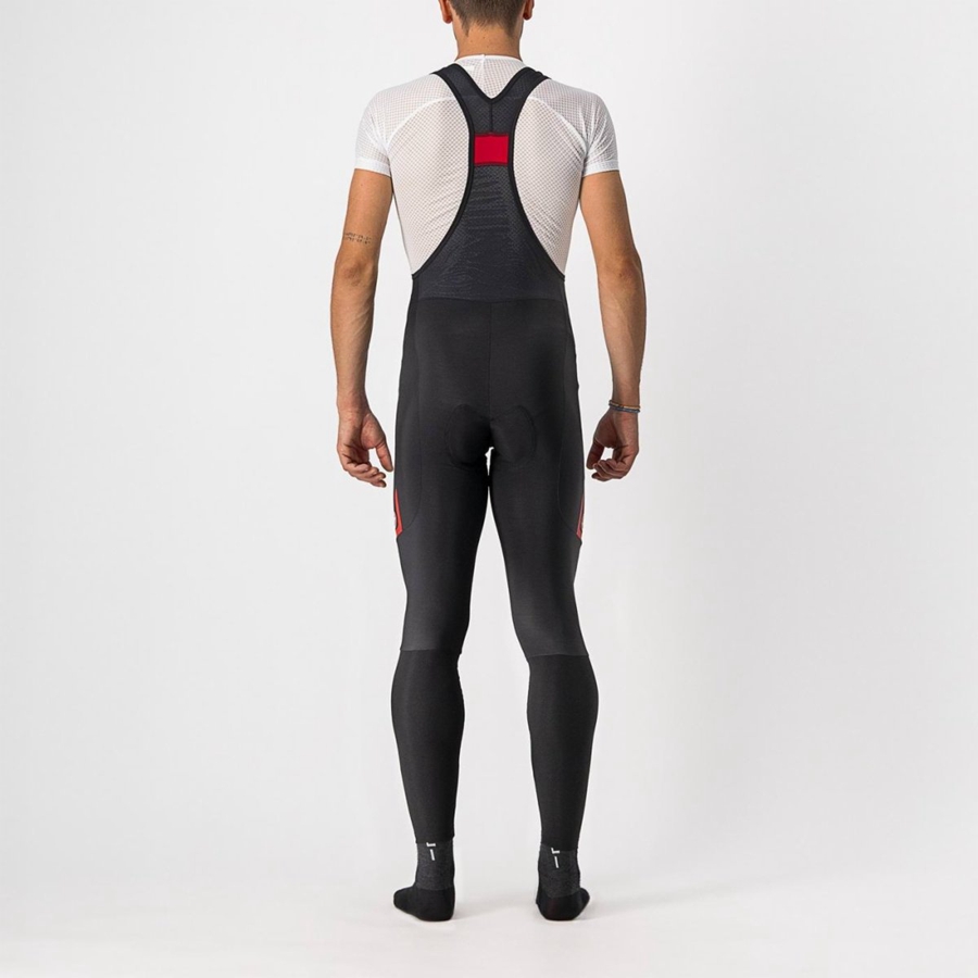 Castelli VELOCISSIMO 5 Strumpfhose Mit Latz Herren Schwarz Rot | 68195-WCGP